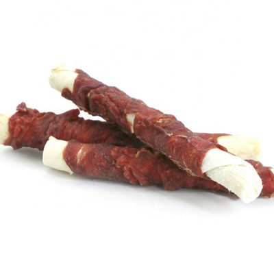 17cm Rawhide Stick Wrapped with Duck Dog Food Wholesale